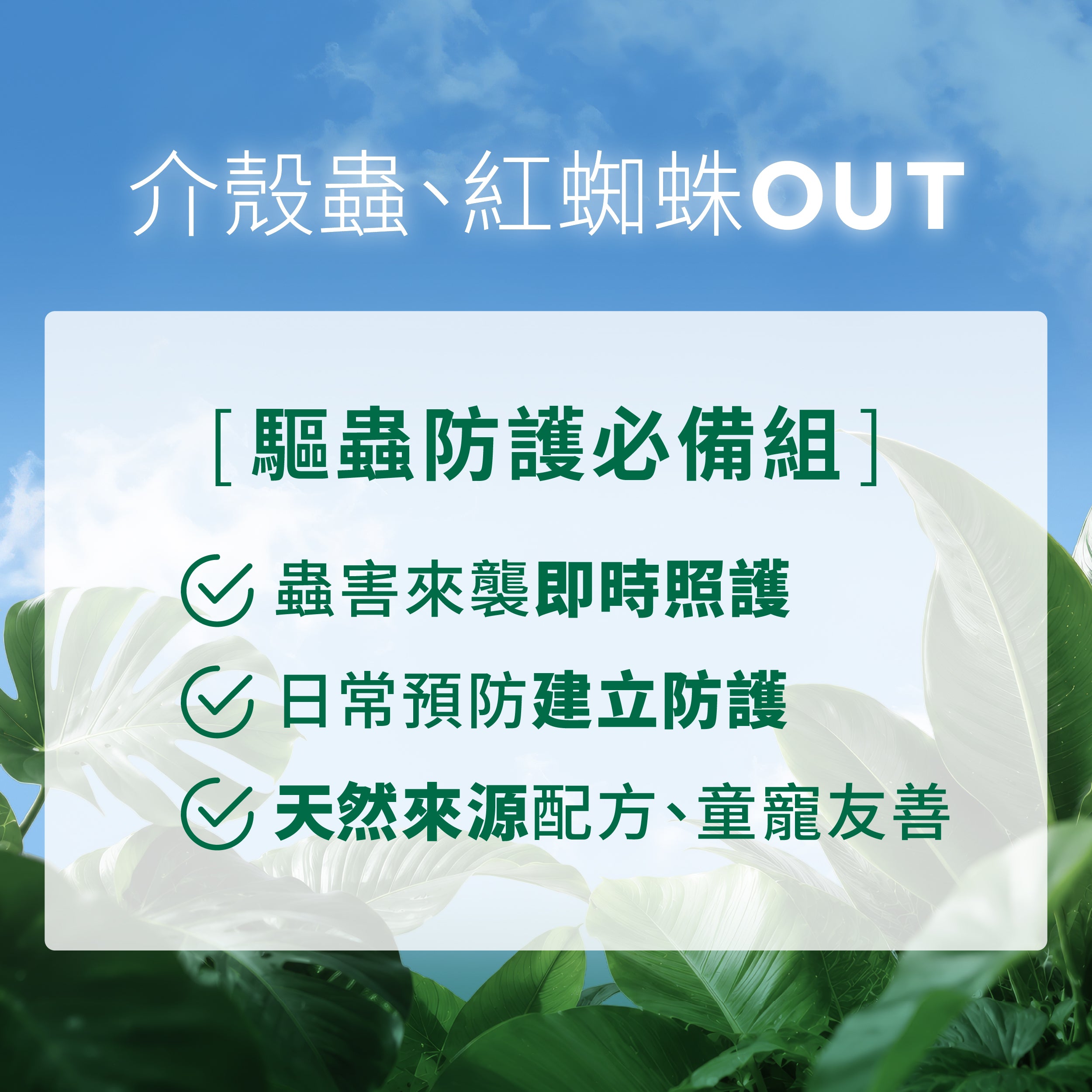 1%植物防蟲噴霧驅蟲防護必備組,日常預防介殼蟲、紅蜘蛛等常見植物蟲害,天然安心配方。